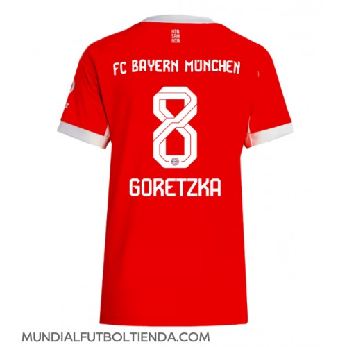 Camiseta Bayern Munich Leon Goretzka #8 Primera Equipación Replica 2025-26 para mujer mangas cortas